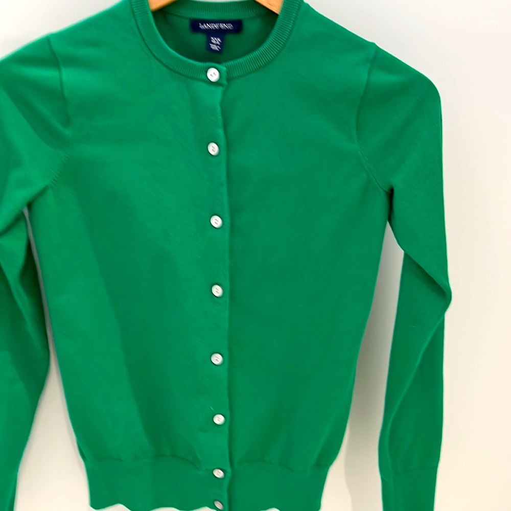 Lands End button cardigan